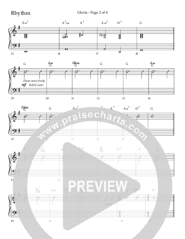 Gloria (Choral Anthem SATB) Lead Melody & Rhythm (Arr. Phil Nitz / Lifeway Choral)