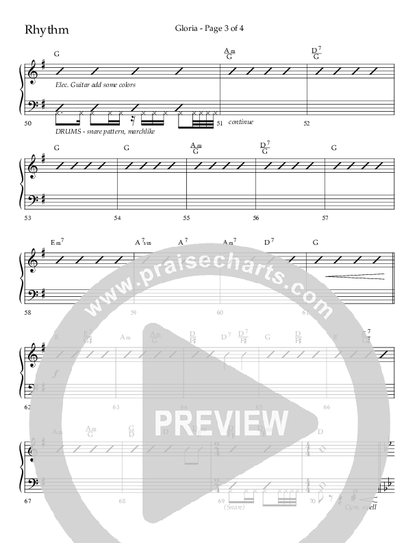 Gloria (Choral Anthem SATB) Lead Melody & Rhythm (Arr. Phil Nitz / Lifeway Choral)