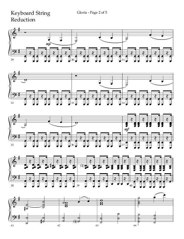 Gloria (Choral Anthem SATB) String Reduction (Arr. Phil Nitz / Lifeway Choral)