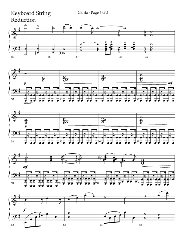 Gloria (Choral Anthem SATB) String Reduction (Arr. Phil Nitz / Lifeway Choral)