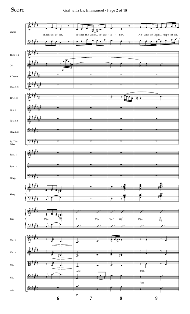 God With Us Emmanuel (Choral Anthem SATB) Conductor's Score (Lifeway Choral / Arr. J. Daniel Smith)