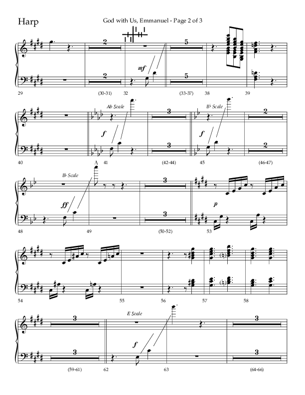 God With Us Emmanuel (Choral Anthem SATB) Harp (Lifeway Choral / Arr. J. Daniel Smith)