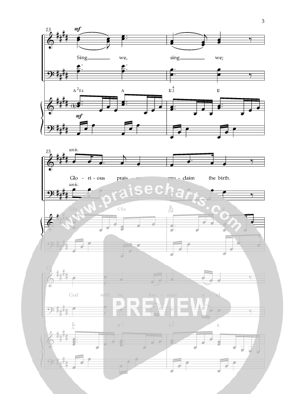 God With Us Emmanuel (Choral Anthem SATB) Anthem (SATB/Piano) (Lifeway Choral / Arr. J. Daniel Smith)