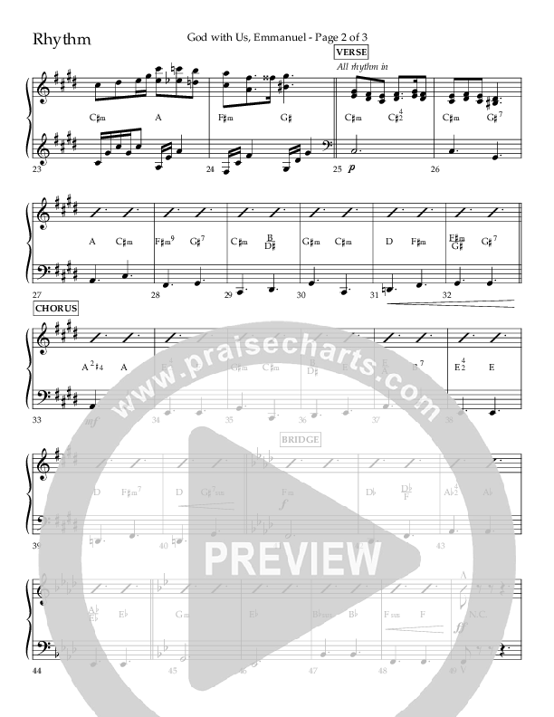 God With Us Emmanuel (Choral Anthem SATB) Lead Melody & Rhythm (Lifeway Choral / Arr. J. Daniel Smith)