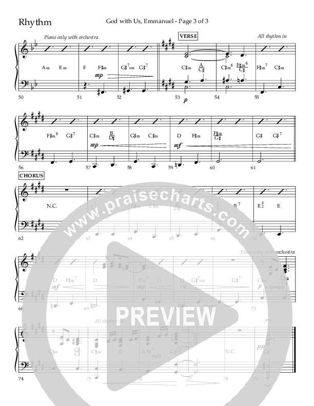 God With Us Emmanuel (Choral Anthem SATB) Lead Melody & Rhythm (Lifeway Choral / Arr. J. Daniel Smith)