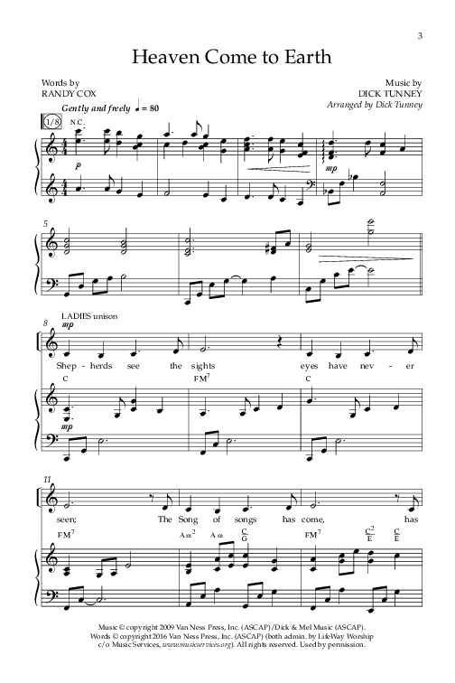 Heaven Come To Earth (Choral Anthem SATB) Anthem (SATB/Piano) (Lifeway Choral / Arr. Dick Tunney)