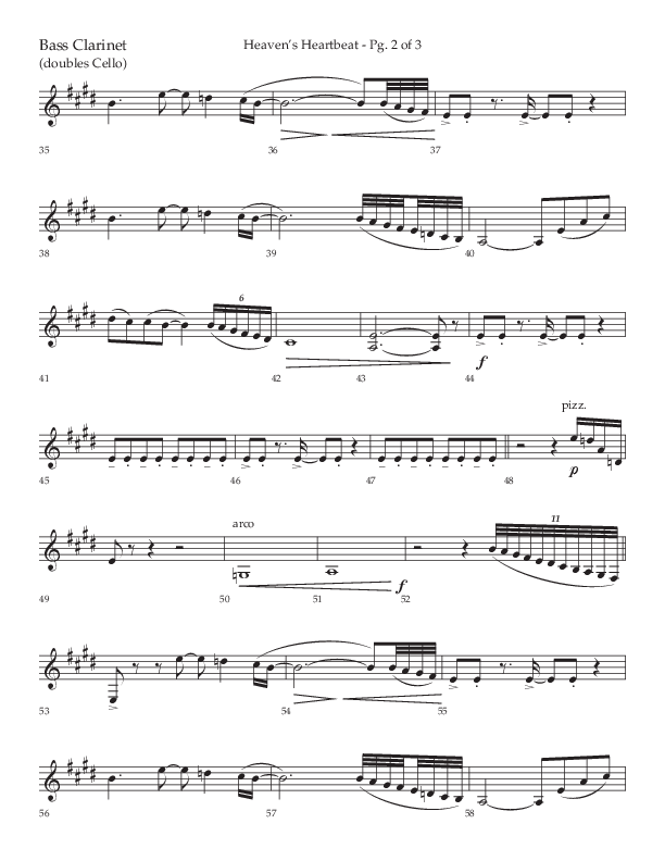 Heaven's Heartbeat (Choral Anthem SATB) Bass Clarinet (Lifeway Choral / Arr. Kent Hooper / Arr. Phillip Keveren)