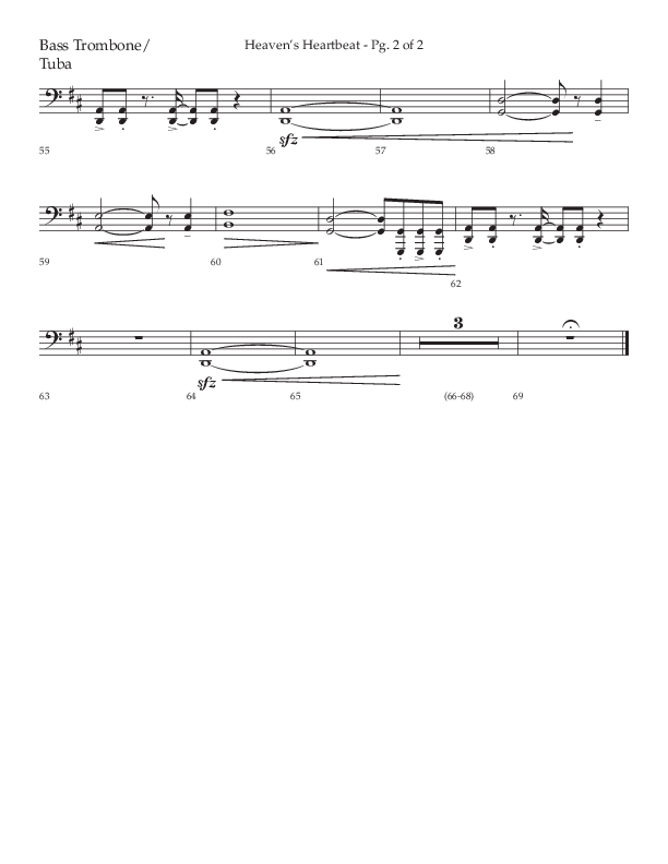 Heaven's Heartbeat (Choral Anthem SATB) Bass Trombone, Tuba (Lifeway Choral / Arr. Kent Hooper / Arr. Phillip Keveren)