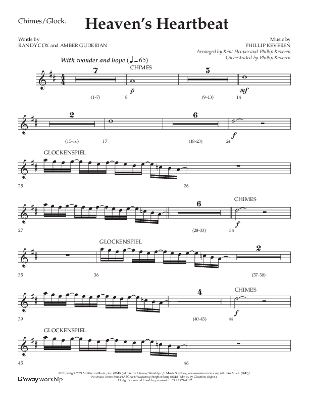 Heaven's Heartbeat (Choral Anthem SATB) Chimes/Glockenspiel (Lifeway Choral / Arr. Kent Hooper / Arr. Phillip Keveren)