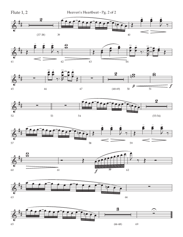 Heaven's Heartbeat (Choral Anthem SATB) Flute 1/2 (Lifeway Choral / Arr. Kent Hooper / Arr. Phillip Keveren)