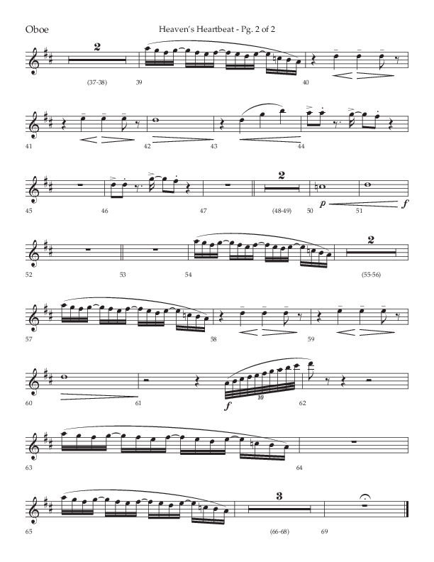 Heaven's Heartbeat (Choral Anthem SATB) Oboe (Lifeway Choral / Arr. Kent Hooper / Arr. Phillip Keveren)