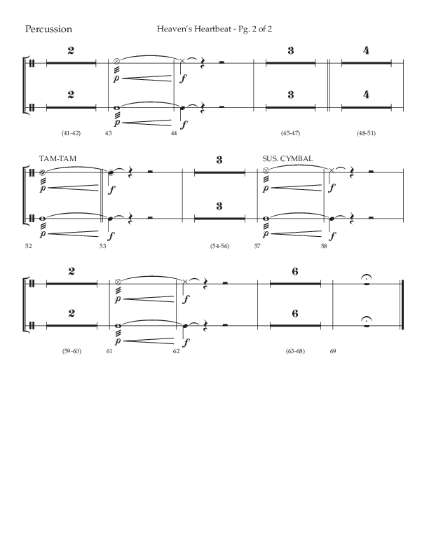 Heaven's Heartbeat (Choral Anthem SATB) Percussion (Lifeway Choral / Arr. Kent Hooper / Arr. Phillip Keveren)