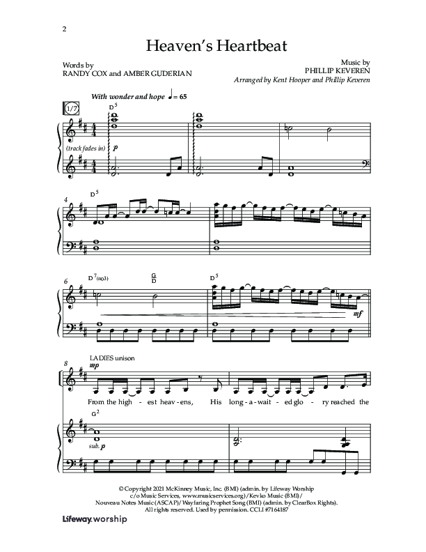 Heaven's Heartbeat (Choral Anthem SATB) Anthem (SATB/Piano) (Lifeway Choral / Arr. Kent Hooper / Arr. Phillip Keveren)