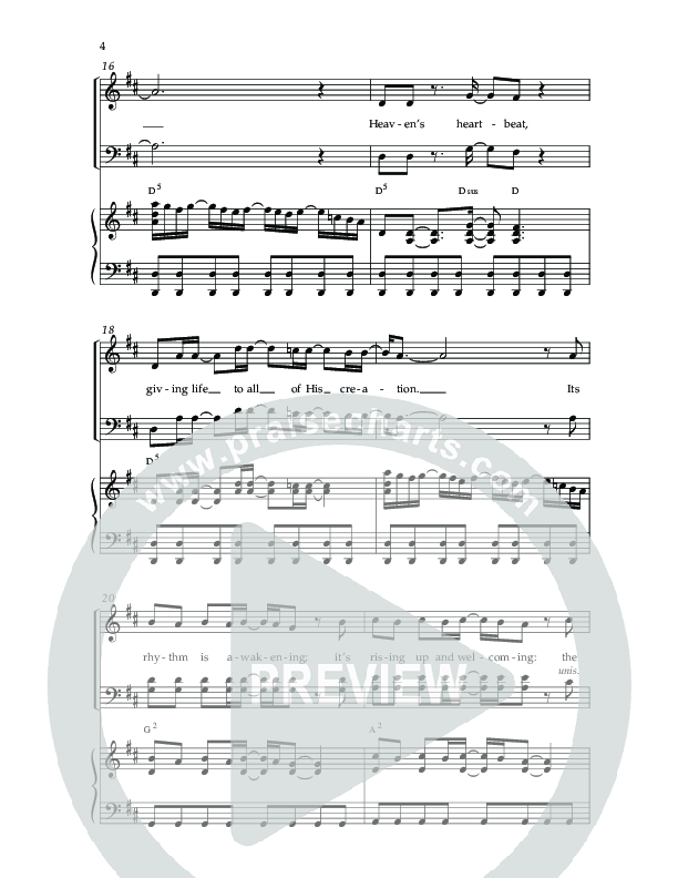 Heaven's Heartbeat (Choral Anthem SATB) Anthem (SATB/Piano) (Lifeway Choral / Arr. Kent Hooper / Arr. Phillip Keveren)