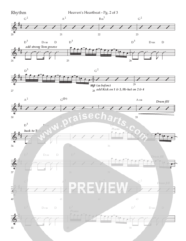 Heaven's Heartbeat (Choral Anthem SATB) Lead Melody & Rhythm (Lifeway Choral / Arr. Kent Hooper / Arr. Phillip Keveren)
