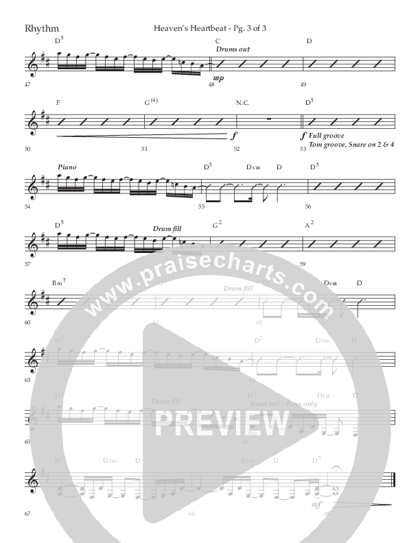Heaven's Heartbeat (Choral Anthem SATB) Lead Melody & Rhythm (Lifeway Choral / Arr. Kent Hooper / Arr. Phillip Keveren)