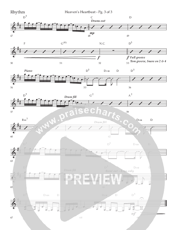 Heaven's Heartbeat (Choral Anthem SATB) Lead Melody & Rhythm (Lifeway Choral / Arr. Kent Hooper / Arr. Phillip Keveren)