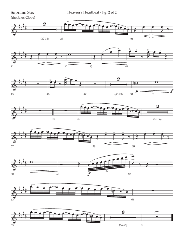 Heaven's Heartbeat (Choral Anthem SATB) Soprano Sax (Lifeway Choral / Arr. Kent Hooper / Arr. Phillip Keveren)