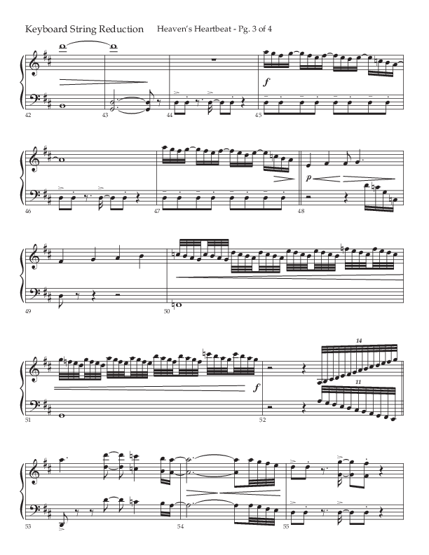 Heaven's Heartbeat (Choral Anthem SATB) String Reduction (Lifeway Choral / Arr. Kent Hooper / Arr. Phillip Keveren)