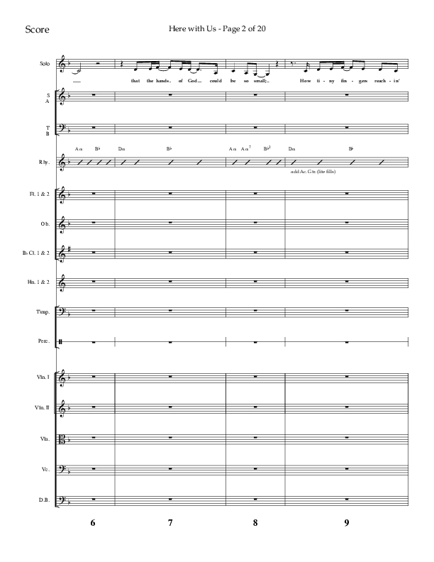 Here With Us (Choral Anthem SATB) Conductor's Score (Lifeway Choral / Arr. Travis Cottrell)