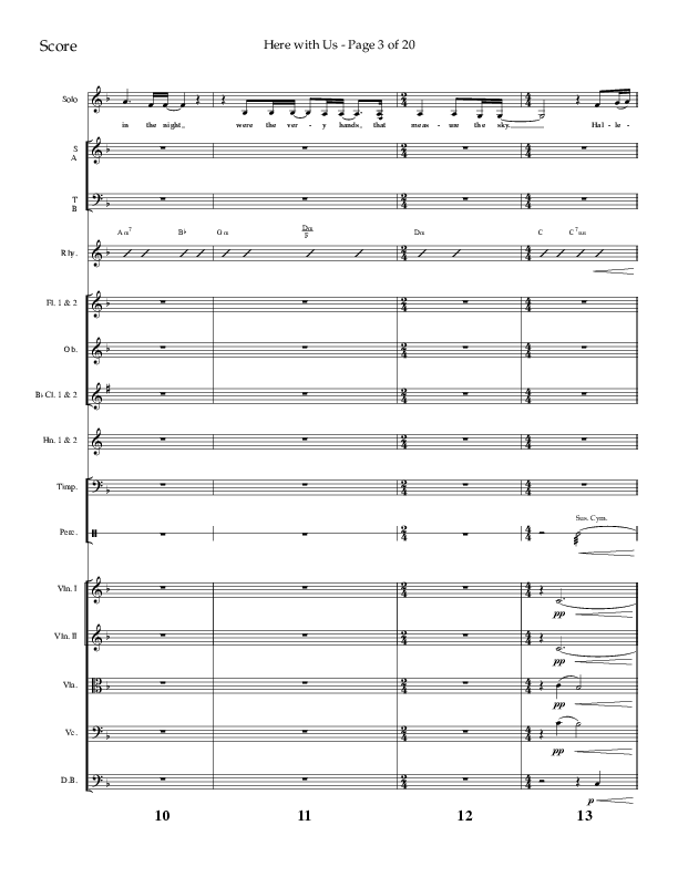 Here With Us (Choral Anthem SATB) Orchestration (Lifeway Choral / Arr. Travis Cottrell)