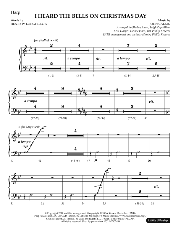 I Heard The Bells On Christmas Day (Choral Anthem SATB) Harp (Lifeway Choral)