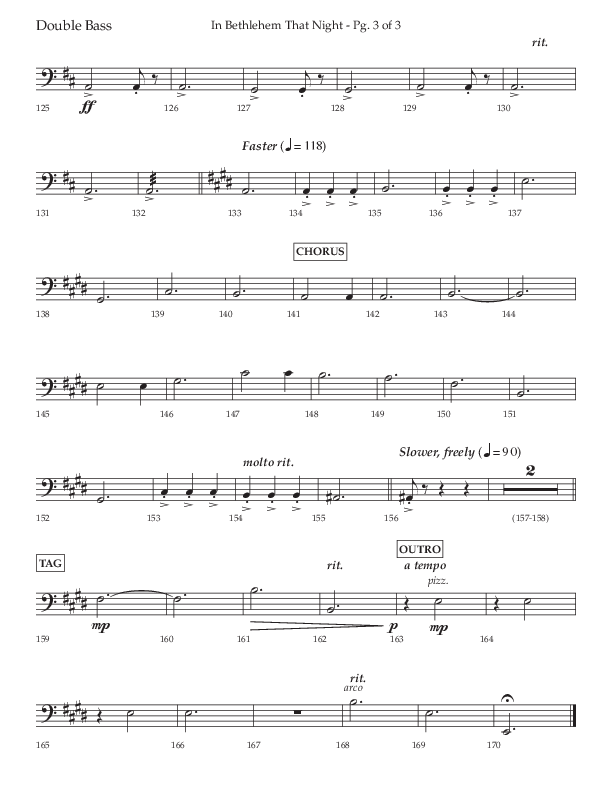 In Bethlehem That Night (Choral Anthem SATB) Double Bass (Arr. Russell Mauldin / Lifeway Choral)