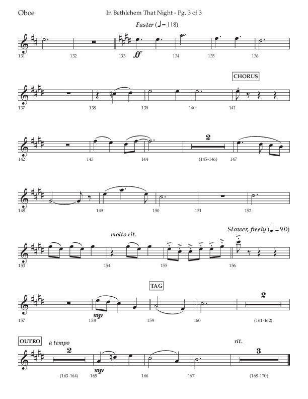 In Bethlehem That Night (Choral Anthem SATB) Oboe (Arr. Russell Mauldin / Lifeway Choral)