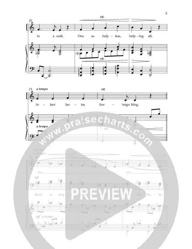 Infant Savior Sovereign King (Choral Anthem SATB) Anthem (SATB/Piano) (Arr. Phillip Keveren / Lifeway Choral)
