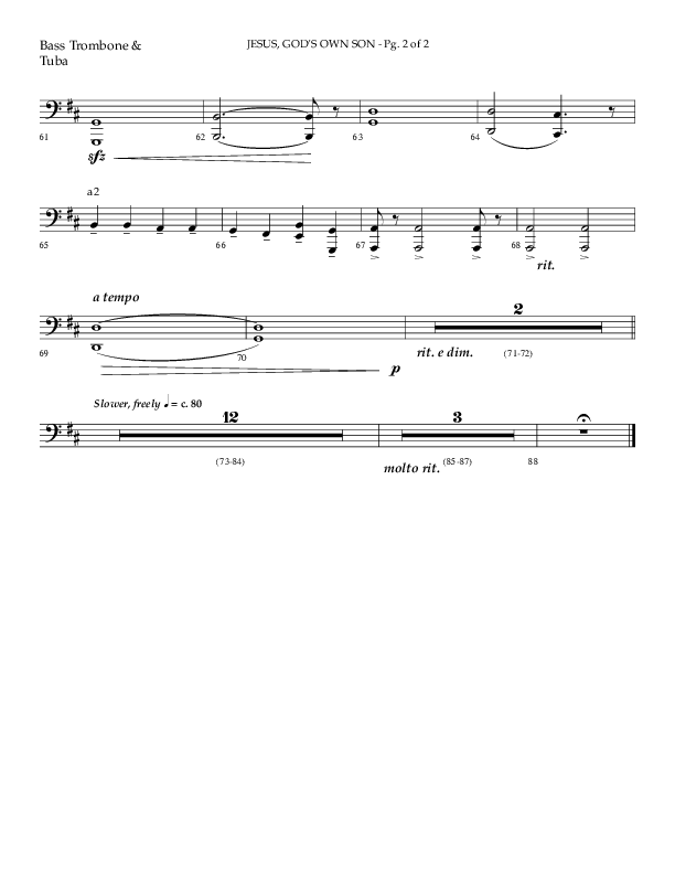 Jesus God's Own Son (Choral Anthem SATB) Orchestration (Arr. Phillip Keveren / Lifeway Choral)