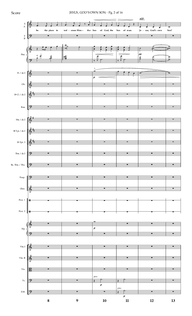 Jesus God's Own Son (Choral Anthem SATB) Conductor's Score (Arr. Phillip Keveren / Lifeway Choral)