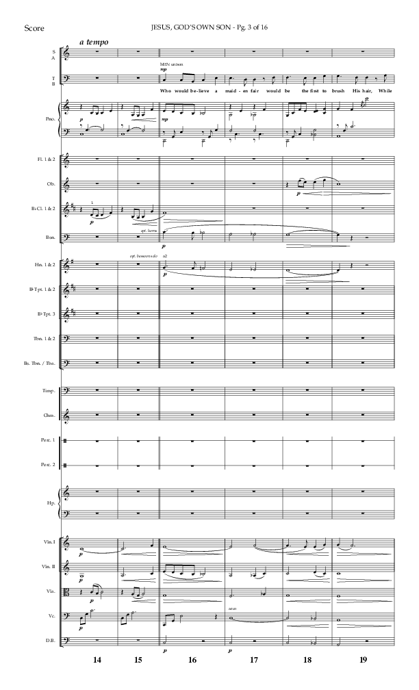 Jesus God's Own Son (Choral Anthem SATB) Conductor's Score (Arr. Phillip Keveren / Lifeway Choral)