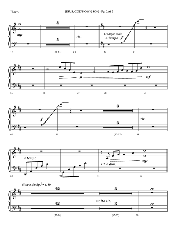 Jesus God's Own Son (Choral Anthem SATB) Harp (Arr. Phillip Keveren / Lifeway Choral)