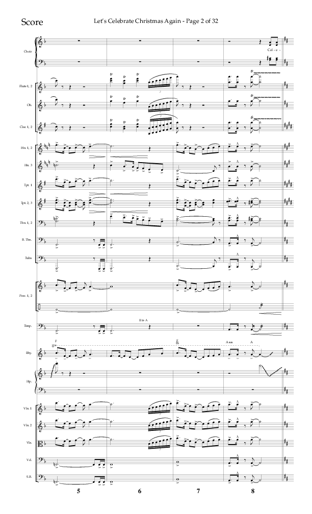 Let's Celebrate Christmas Again (Choral Anthem SATB) Orchestration (Arr. John Bolin / Lifeway Choral)