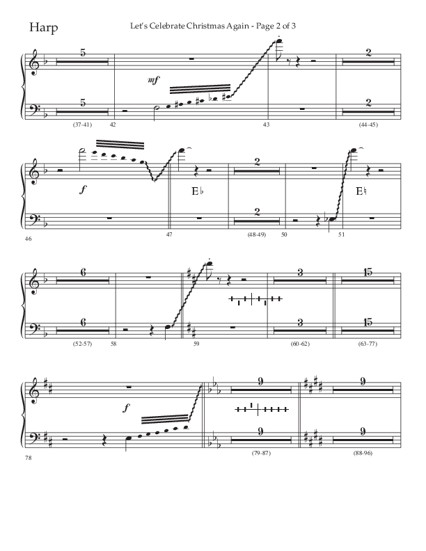 Let's Celebrate Christmas Again (Choral Anthem SATB) Harp (Arr. John Bolin / Lifeway Choral)