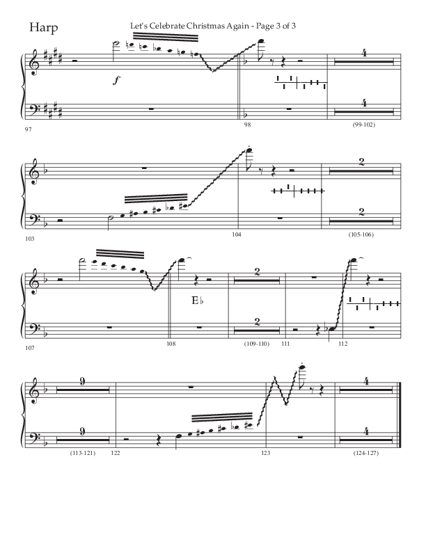 Let's Celebrate Christmas Again (Choral Anthem SATB) Harp (Arr. John Bolin / Lifeway Choral)