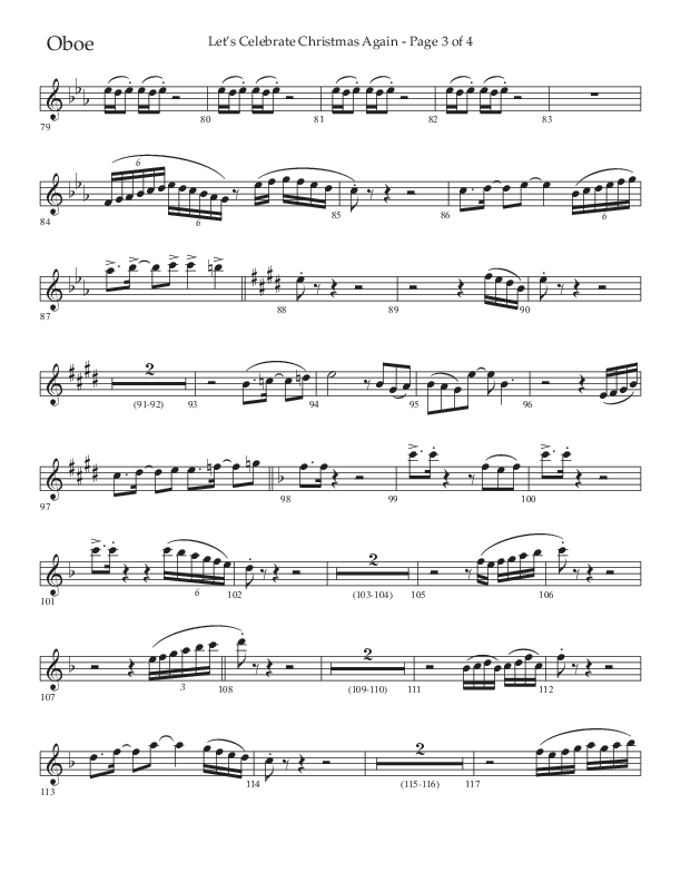 Let's Celebrate Christmas Again (Choral Anthem SATB) Oboe (Arr. John Bolin / Lifeway Choral)