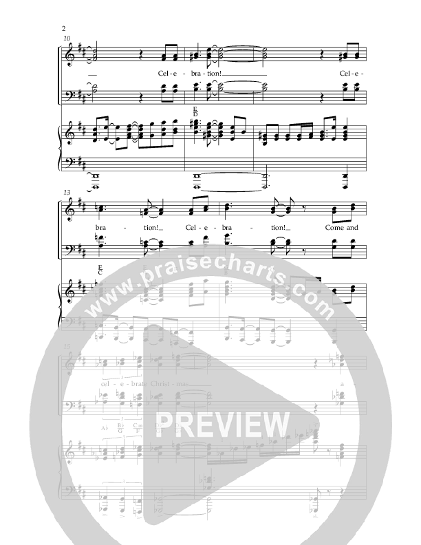 Let's Celebrate Christmas Again (Choral Anthem SATB) Anthem (SATB/Piano) (Arr. John Bolin / Lifeway Choral)