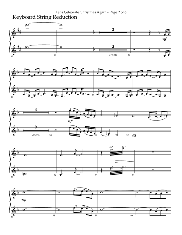 Let's Celebrate Christmas Again (Choral Anthem SATB) String Reduction (Arr. John Bolin / Lifeway Choral)