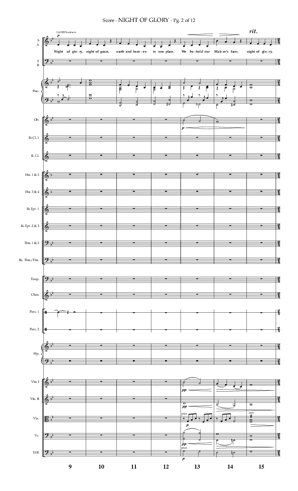 Night of Glory (Choral Anthem SATB) Conductor's Score (Arr. Phillip Keveren / Lifeway Choral)