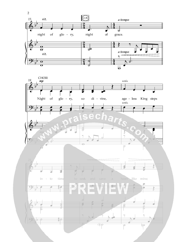 Night of Glory (Choral Anthem SATB) Anthem (SATB/Piano) (Arr. Phillip Keveren / Lifeway Choral)