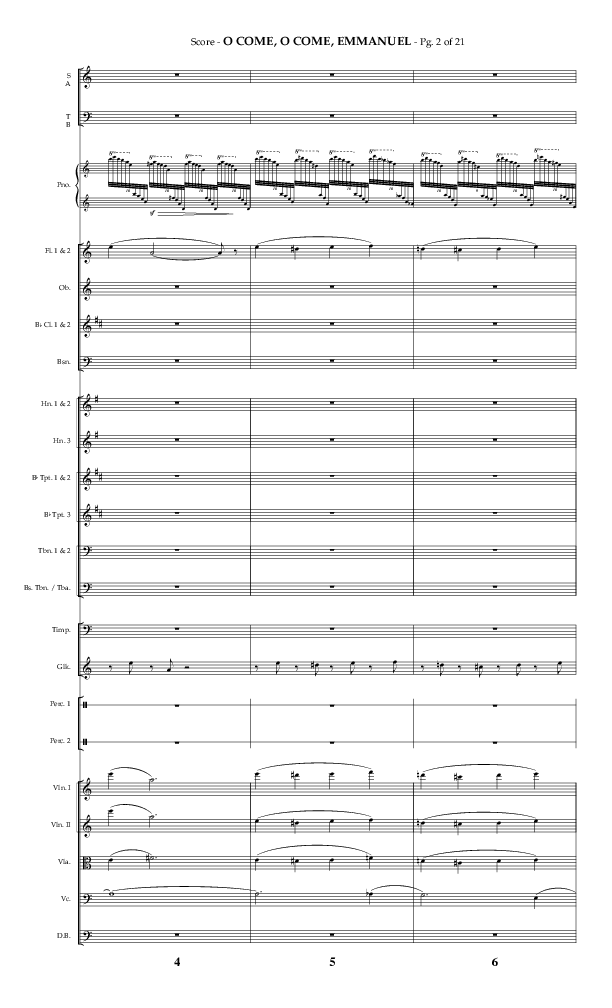 O Come O Come Emmanuel with Le Carnaval Des Animaux No. 7 (Choral Anthem SATB) Orchestration (Arr. Phillip Keveren / Lifeway Choral)