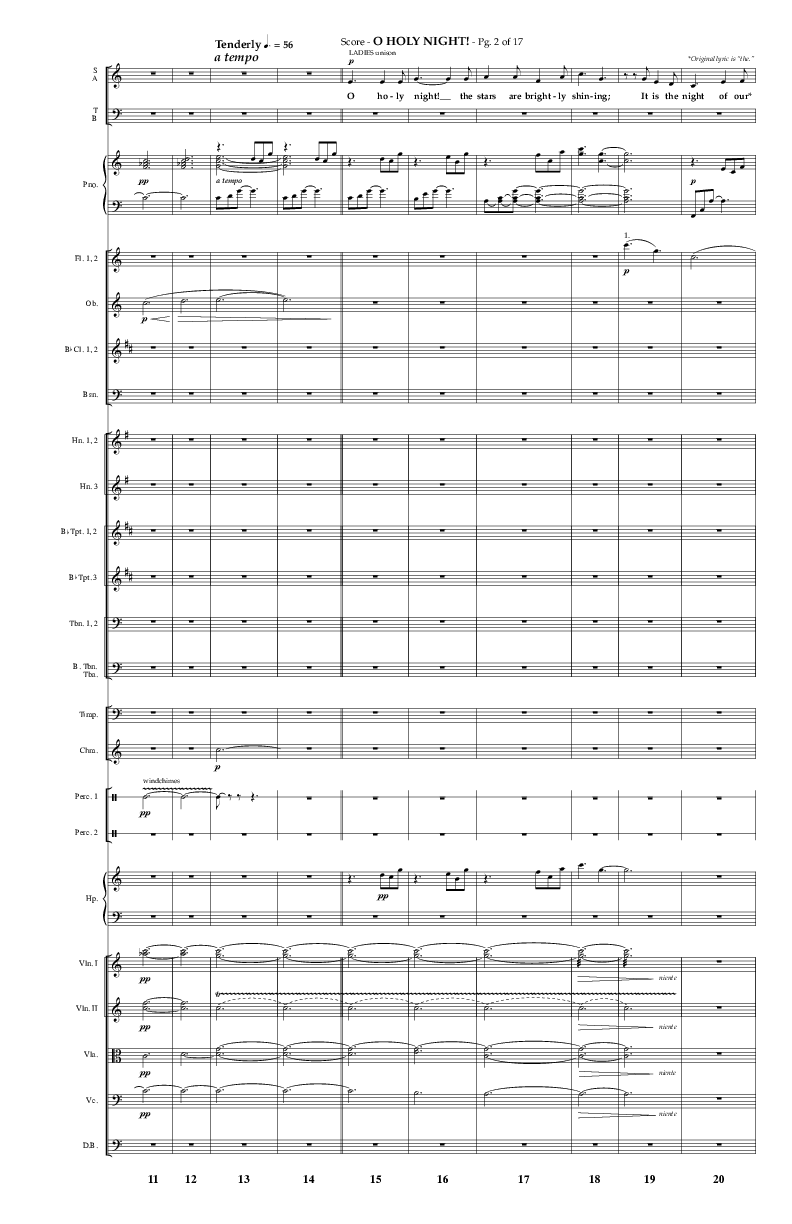 O Holy Night (Choral Anthem SATB) Conductor's Score (Arr. Phillip Keveren / Lifeway Choral)