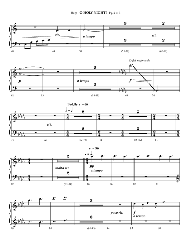 O Holy Night (Choral Anthem SATB) Harp (Arr. Phillip Keveren / Lifeway Choral)