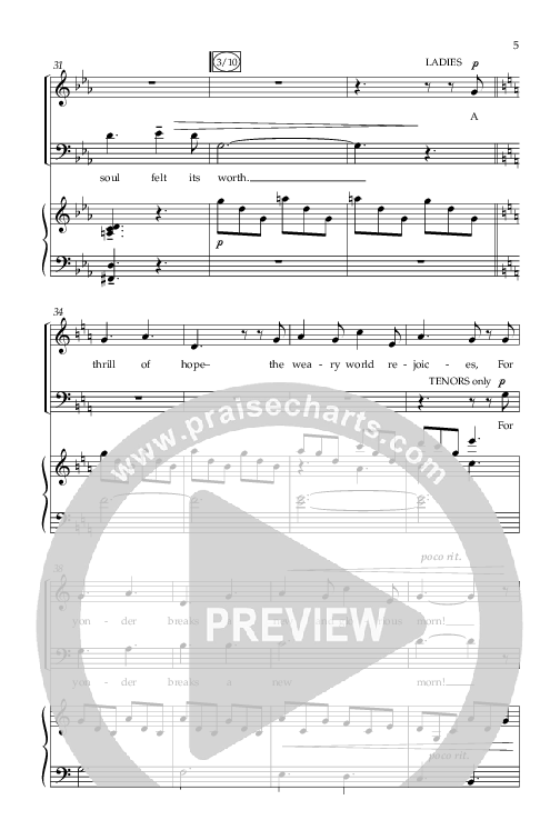 O Holy Night (Choral Anthem SATB) Anthem (SATB/Piano) (Arr. Phillip Keveren / Lifeway Choral)