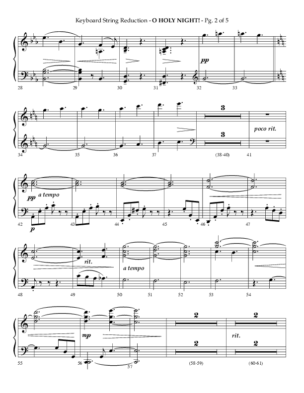 O Holy Night (Choral Anthem SATB) String Reduction (Arr. Phillip Keveren / Lifeway Choral)