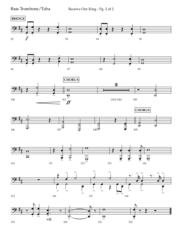 Receive Our King (Choral Anthem SATB) Orchestration (Lifeway Choral / Arr. Craig Adams / Arr. Ken Barker / Arr. Danny Zaloudik)