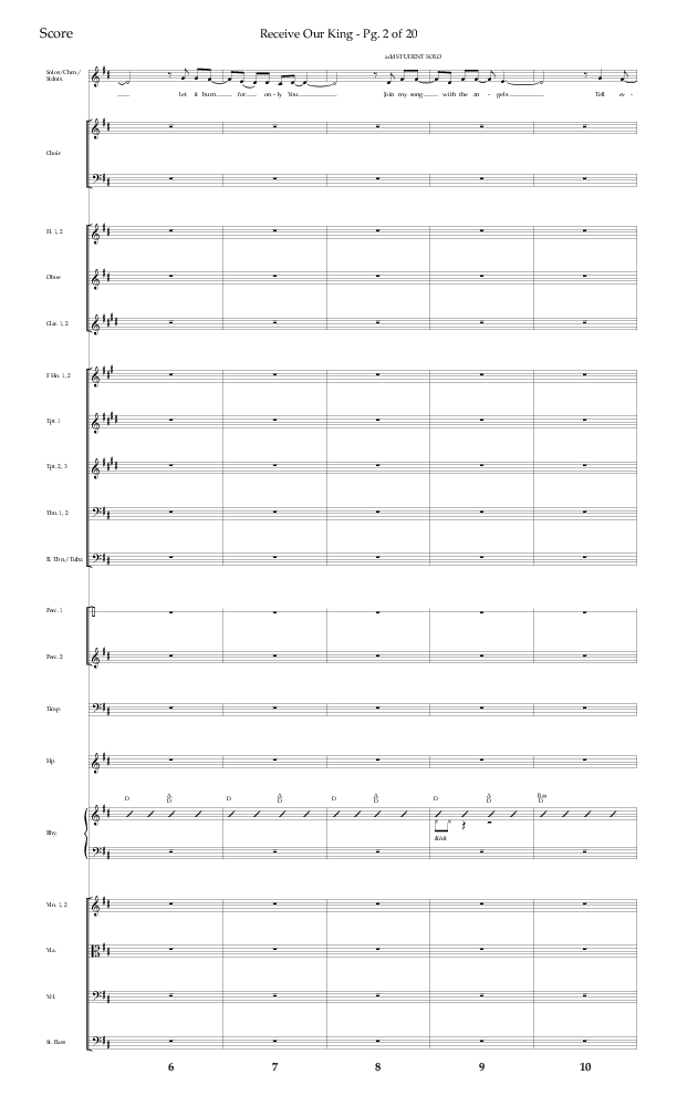 Receive Our King (Choral Anthem SATB) Conductor's Score (Lifeway Choral / Arr. Craig Adams / Arr. Ken Barker / Arr. Danny Zaloudik)