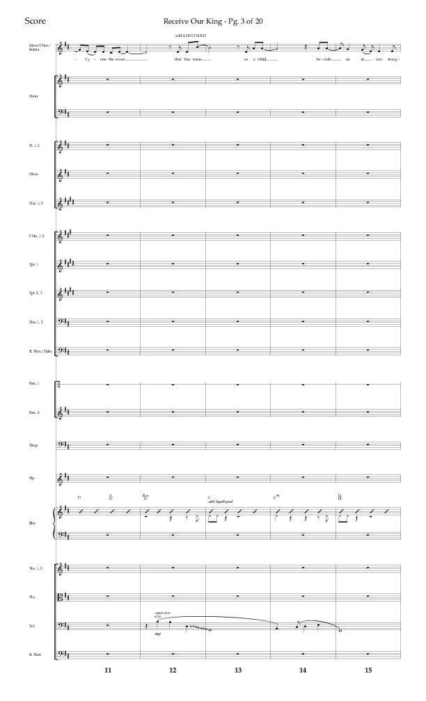Receive Our King (Choral Anthem SATB) Conductor's Score (Lifeway Choral / Arr. Craig Adams / Arr. Ken Barker / Arr. Danny Zaloudik)