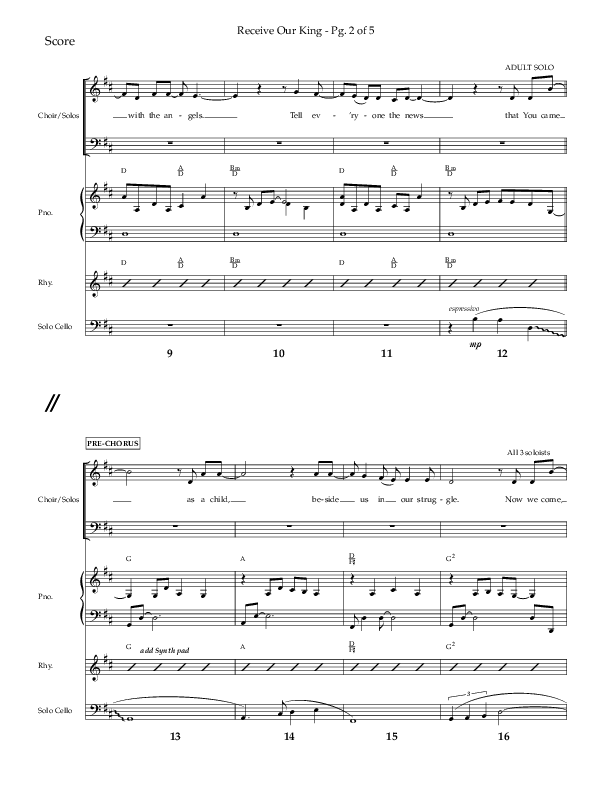 Receive Our King (Choral Anthem SATB) Conductor's Score II (Lifeway Choral / Arr. Craig Adams / Arr. Ken Barker / Arr. Danny Zaloudik)